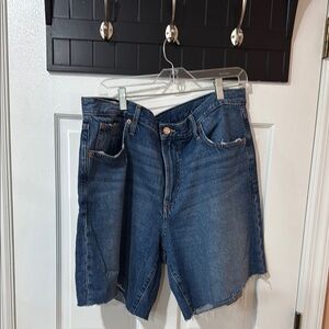 GAP Blue Jean Shorts with Raw Hem and Classic Design